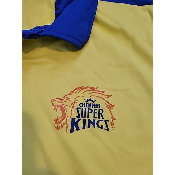 Chennai Super Kings Jersey Polo Shirt Cricket Mens Size XXL Top - Picture 2 of 6